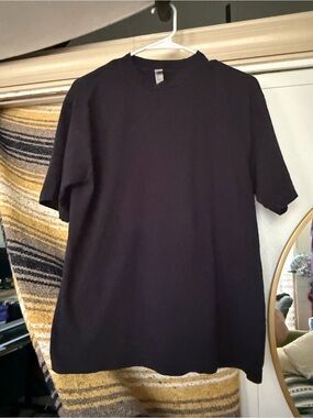 Los Angeles Apparel custom garment dyed Black Crew Neck T-Shirt